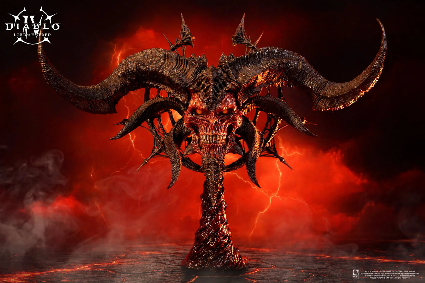 PureArts: Diablo IV Lord of Hatred - Mascara de Mephisto Replica Escala 1/2 Preventa