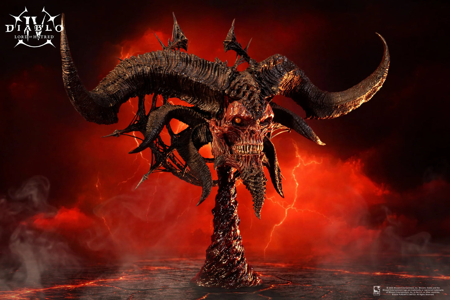 PureArts: Diablo IV Lord of Hatred - Mascara de Mephisto Replica Escala 1/2 Preventa