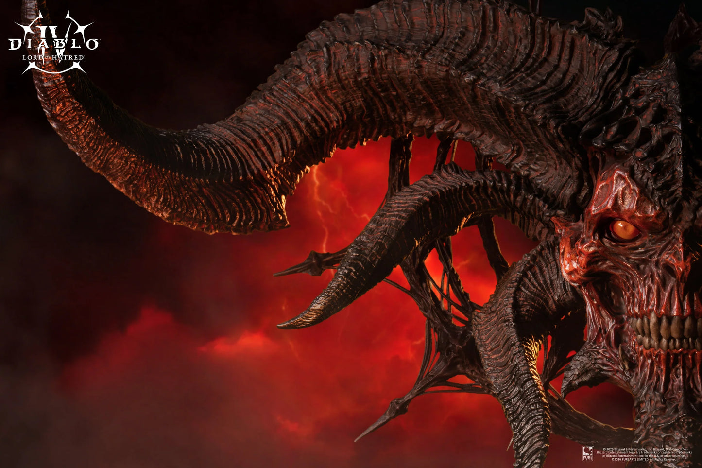 PureArts: Diablo IV Lord of Hatred - Mascara de Mephisto Replica Escala 1/2 Preventa