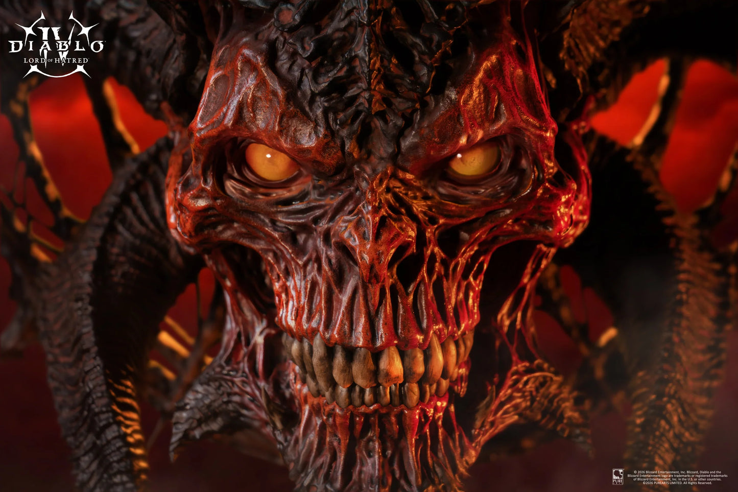 PureArts: Diablo IV Lord of Hatred - Mascara de Mephisto Replica Escala 1/2 Preventa