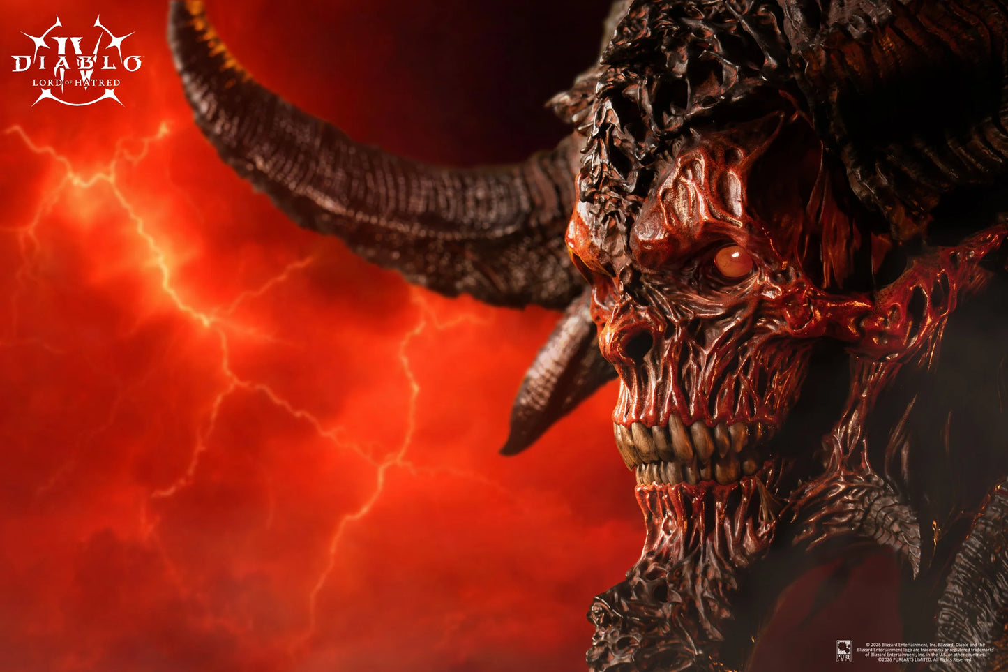 PureArts: Diablo IV Lord of Hatred - Mascara de Mephisto Replica Escala 1/2 Preventa