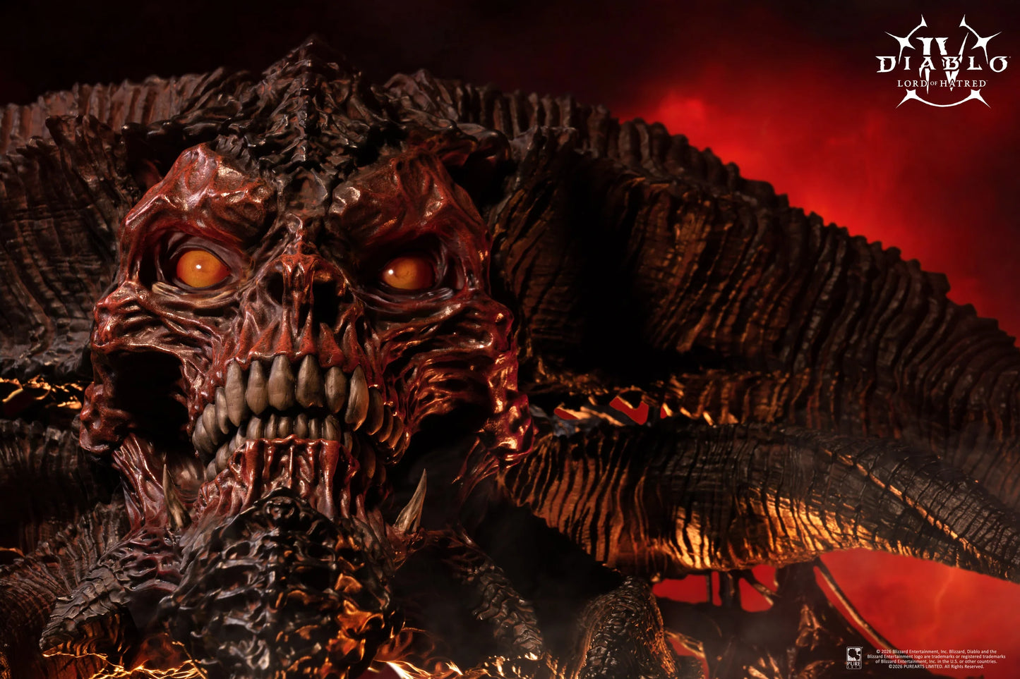 PureArts: Diablo IV Lord of Hatred - Mascara de Mephisto Replica Escala 1/2 Preventa