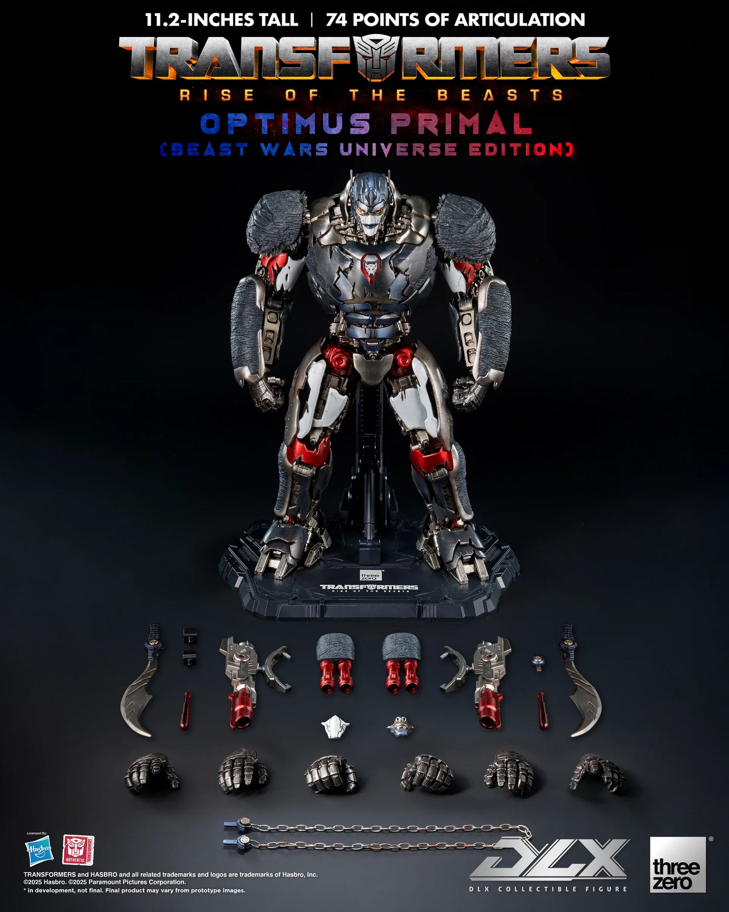 Threezero Dlx Series: Transformers Rise Of The Beasts - Optimus Primal Preventa