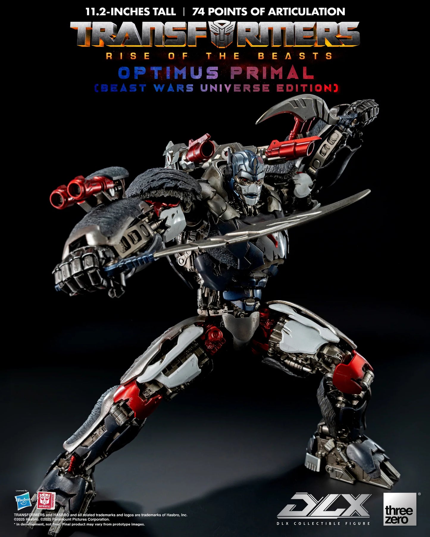 Threezero Dlx Series: Transformers Rise Of The Beasts - Optimus Primal Preventa