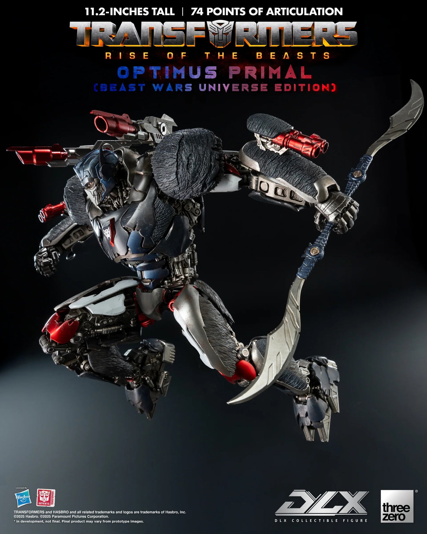 Threezero Dlx Series: Transformers Rise Of The Beasts - Optimus Primal Preventa