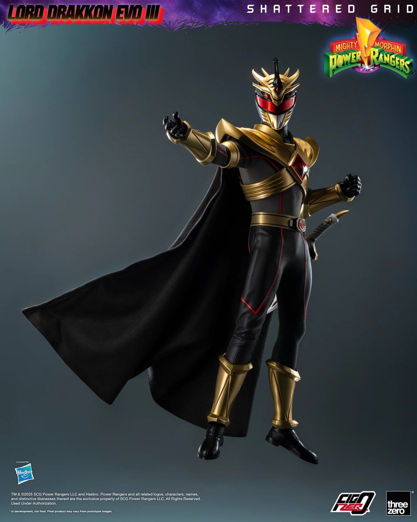 Threezero Figzero: Mighty Morphin Power Rangers Shattered Grid - Lord Drakkon Evo III Escala 1/6 Preventa