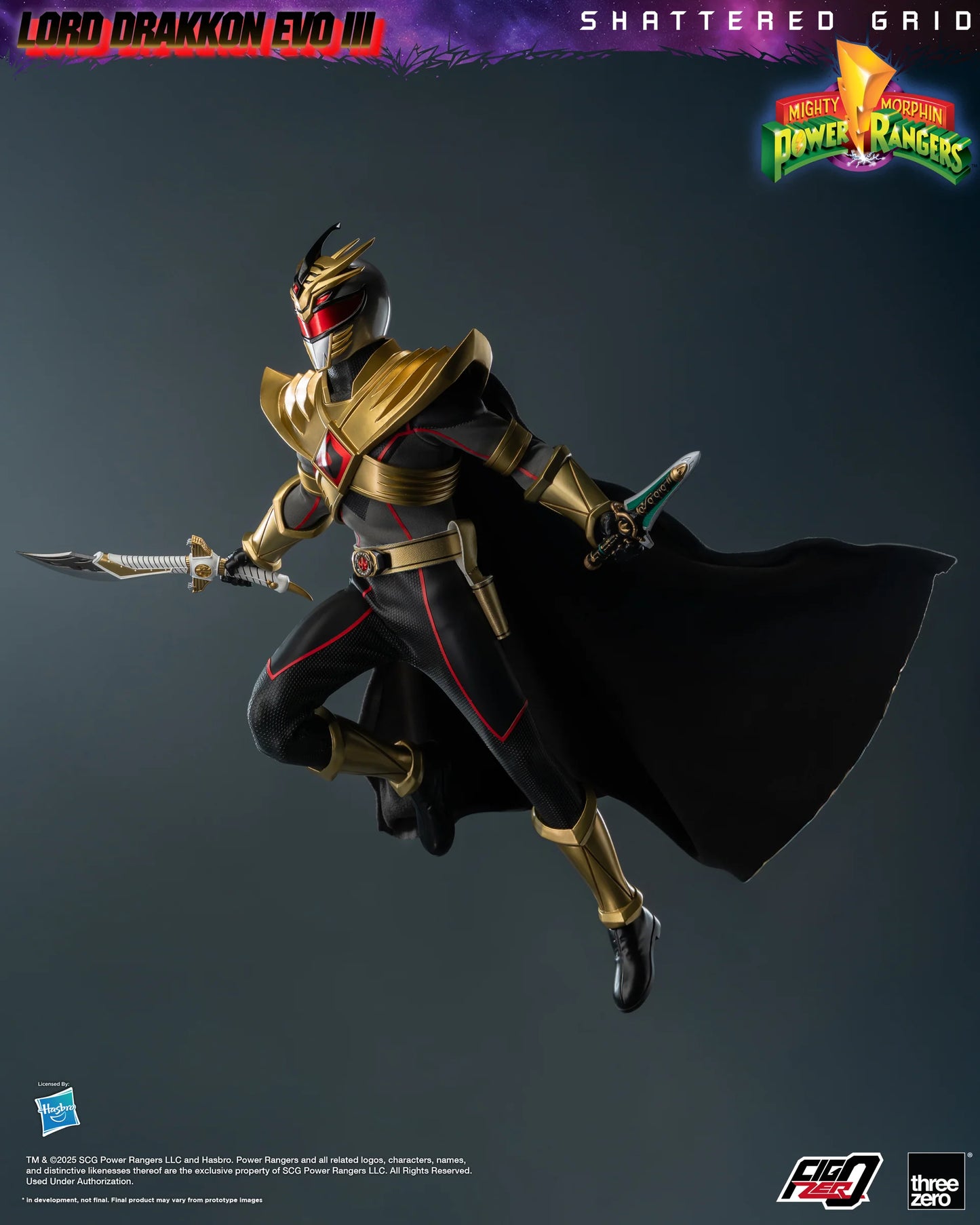 Threezero Figzero: Mighty Morphin Power Rangers Shattered Grid - Lord Drakkon Evo III Escala 1/6 Preventa
