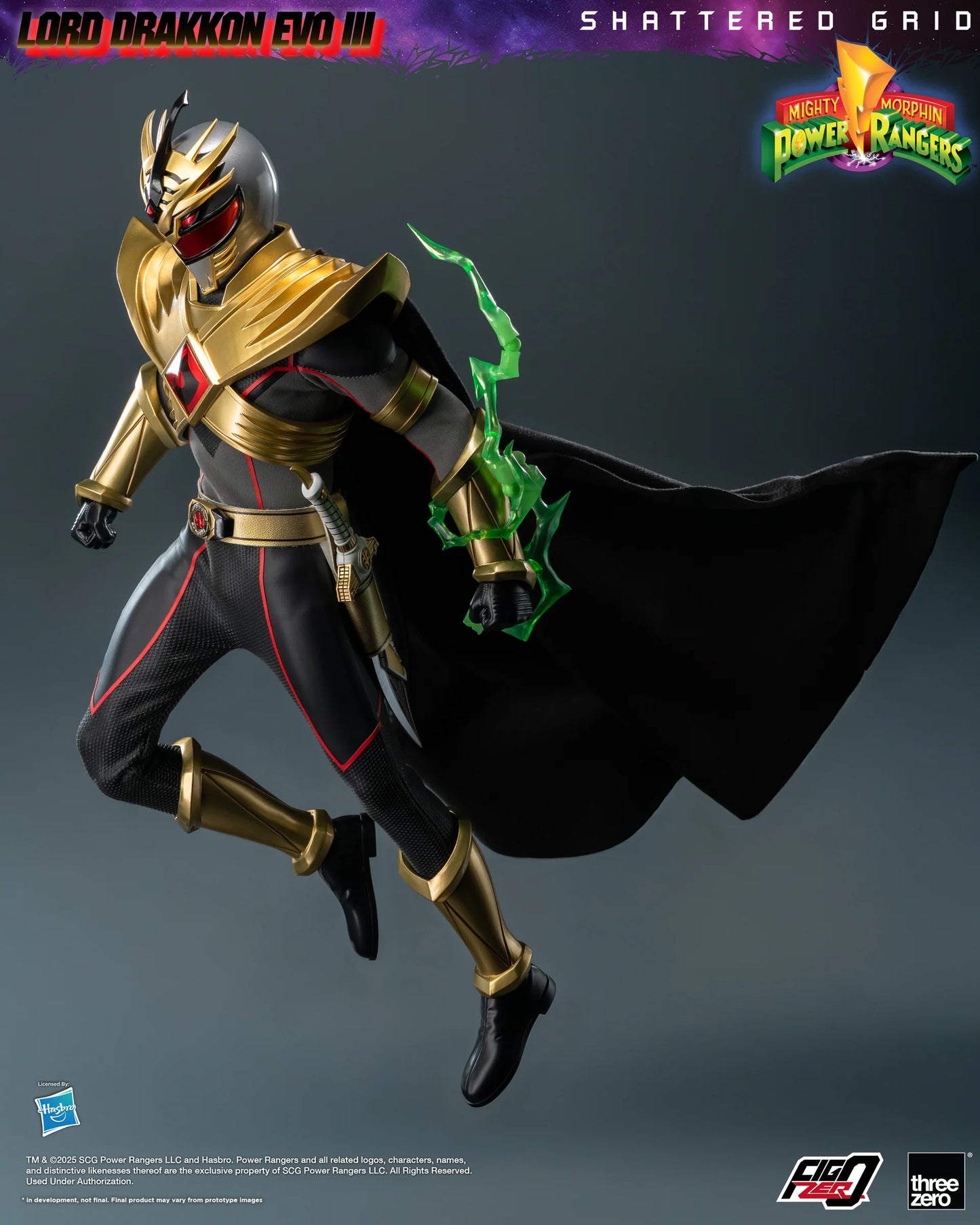 Threezero Figzero: Mighty Morphin Power Rangers Shattered Grid - Lord Drakkon Evo III Escala 1/6 Preventa