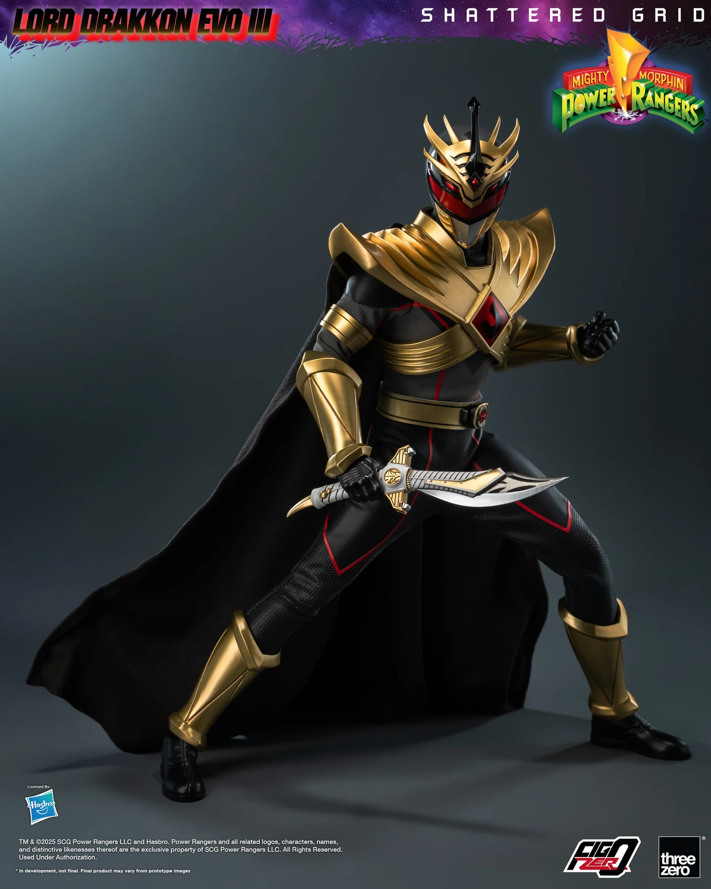 Threezero Figzero: Mighty Morphin Power Rangers Shattered Grid - Lord Drakkon Evo III Escala 1/6 Preventa