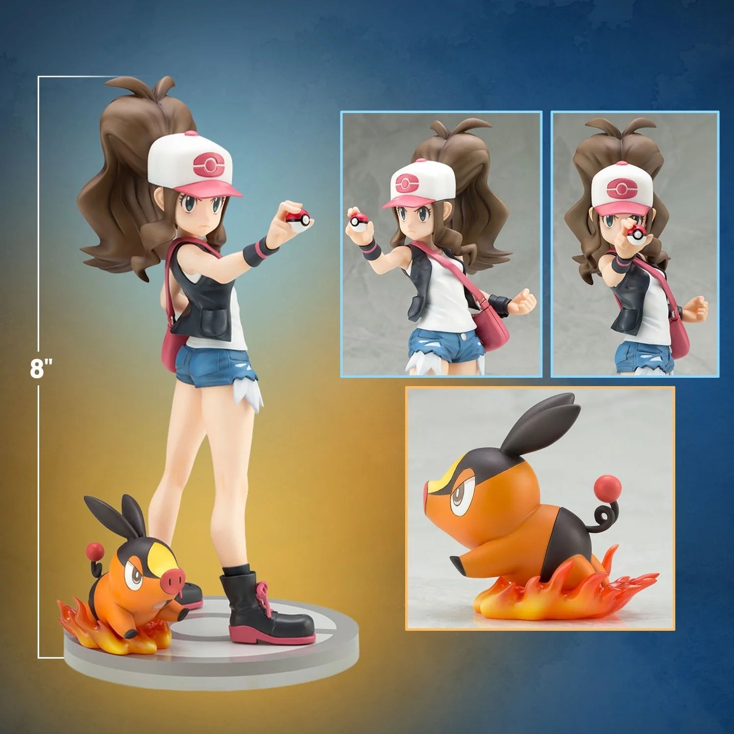 Kotobukiya ARTFX J: Pokemon - Hilda con Tepig Escala 1/8 Preventa